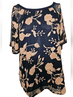Anthropologie Maeve Women's Lined Embroidered Shirt Size Small